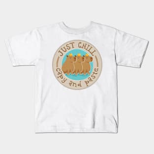 Just Chill Capy and Paste Kids T-Shirt